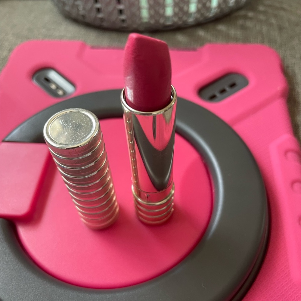 Clinique Semi Lipstick Roseberry Stain Silver ribbed tube Discontinued